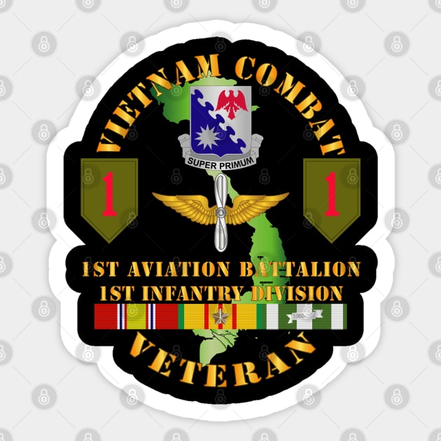 Vietnam Combat Vet - 1st Aviation Bn - 1st Inf Div SSI Sticker by twix123844